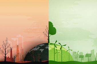 Global warming and climate change concept