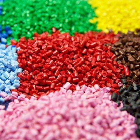 multi coloured polymer